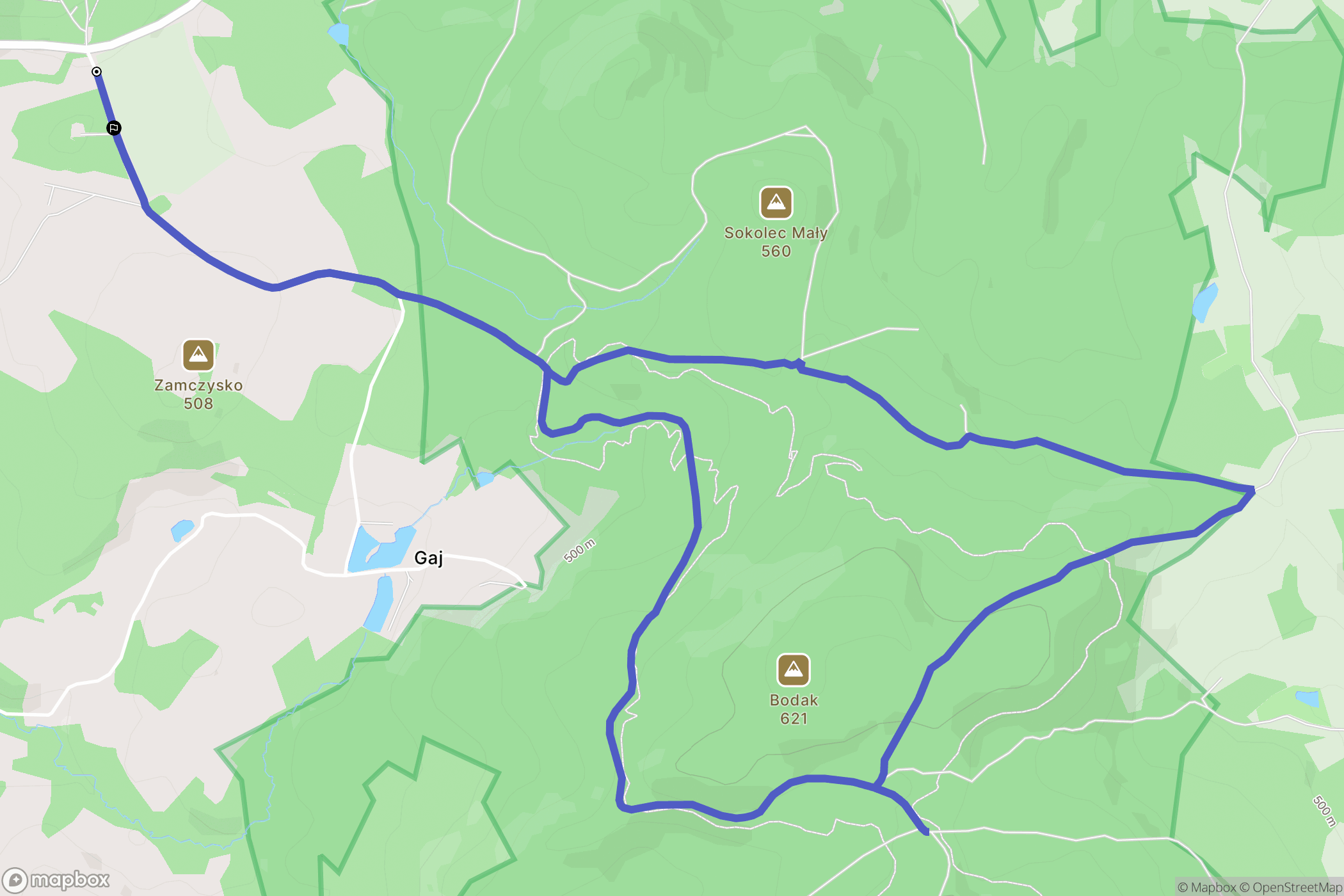 Podzamek: mapa trasy - Poland