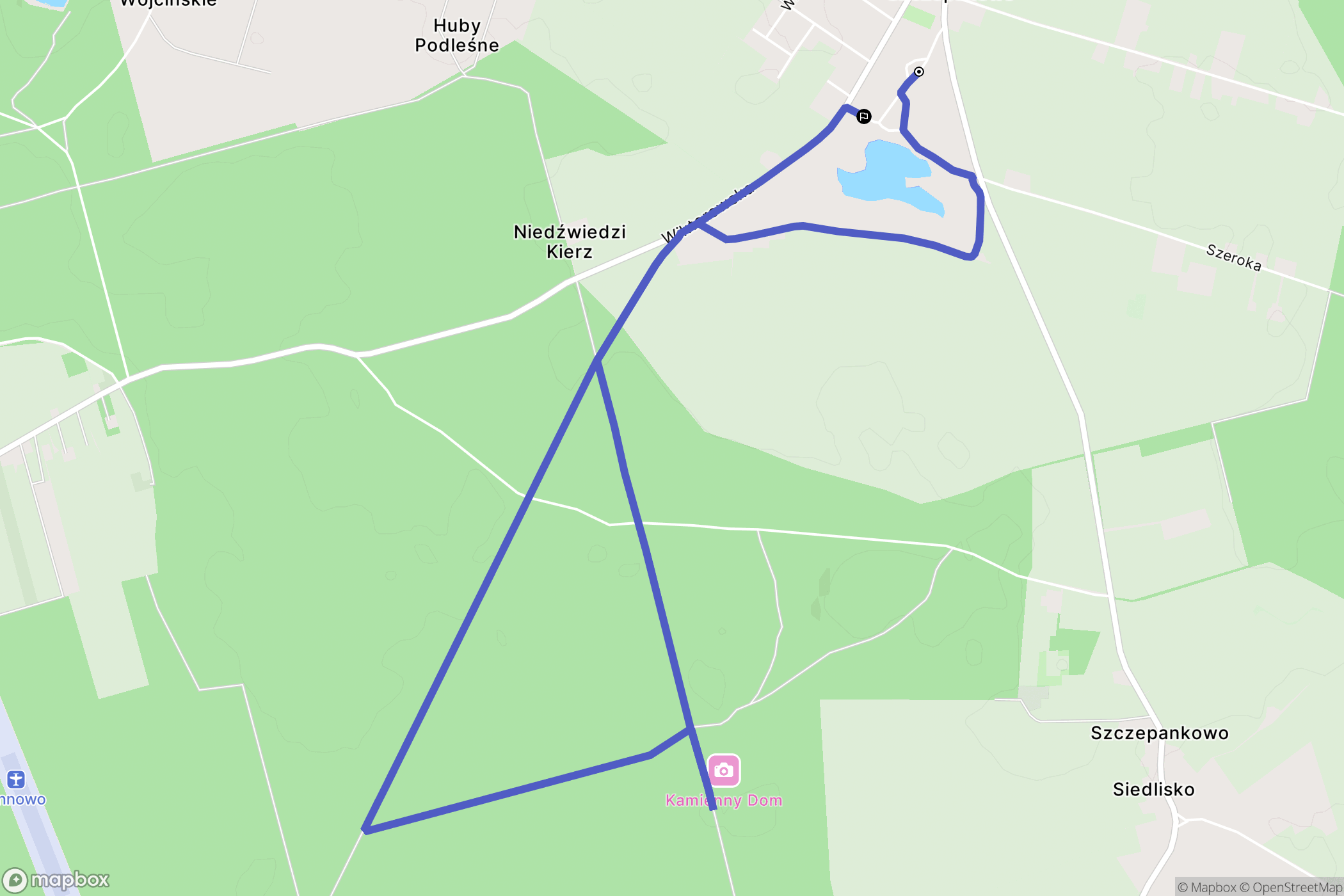 Szczepanowo: mapa trasy - Poland