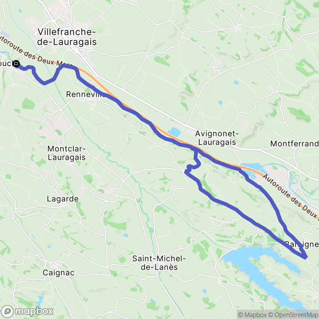 Gardouch : carte du parcours de randonnée - France