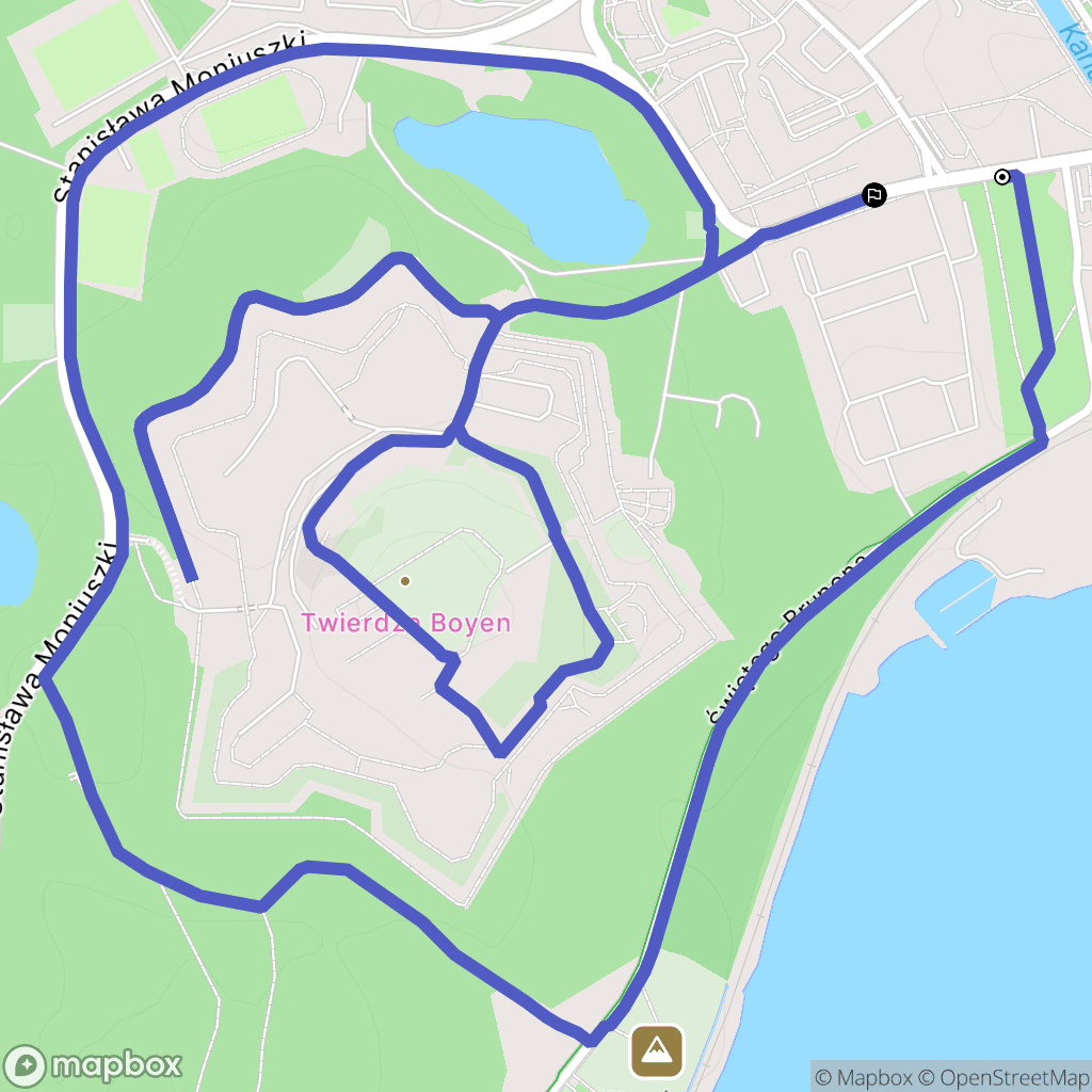 Giżycko: mapa trasy - Poland