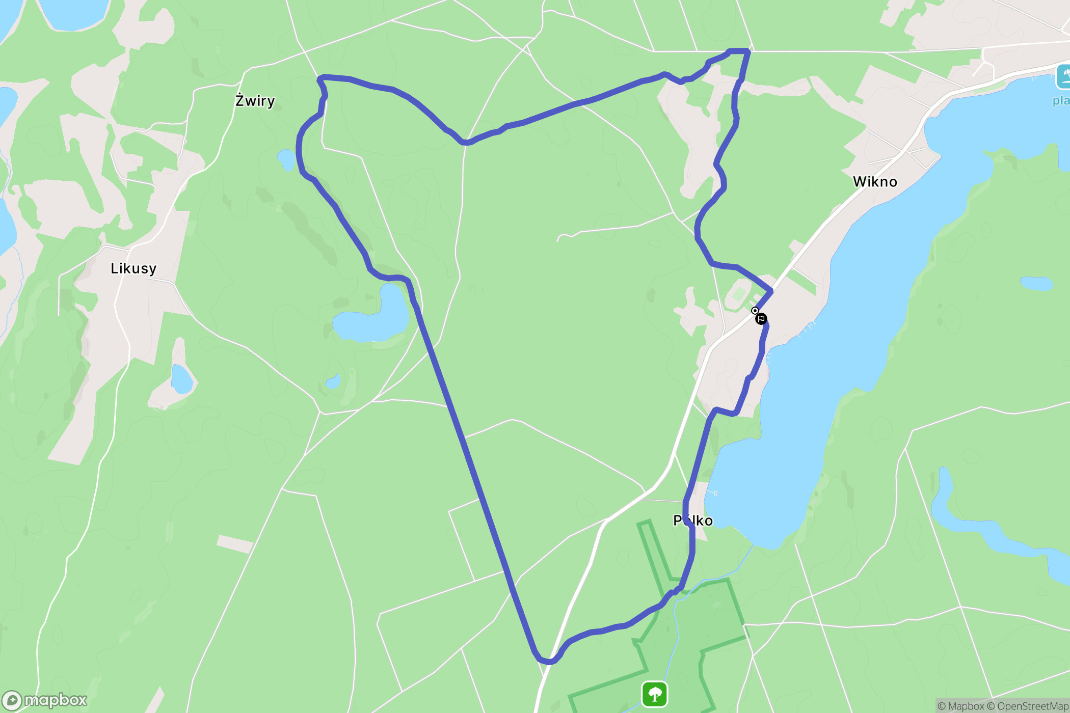 Wikno: mapa trasy - Poland