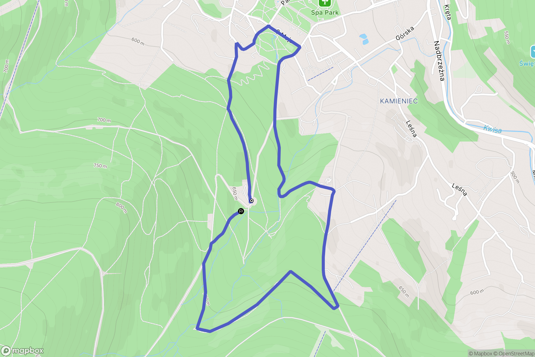 Świeradów-Zdrój: mapa trasy - Poland