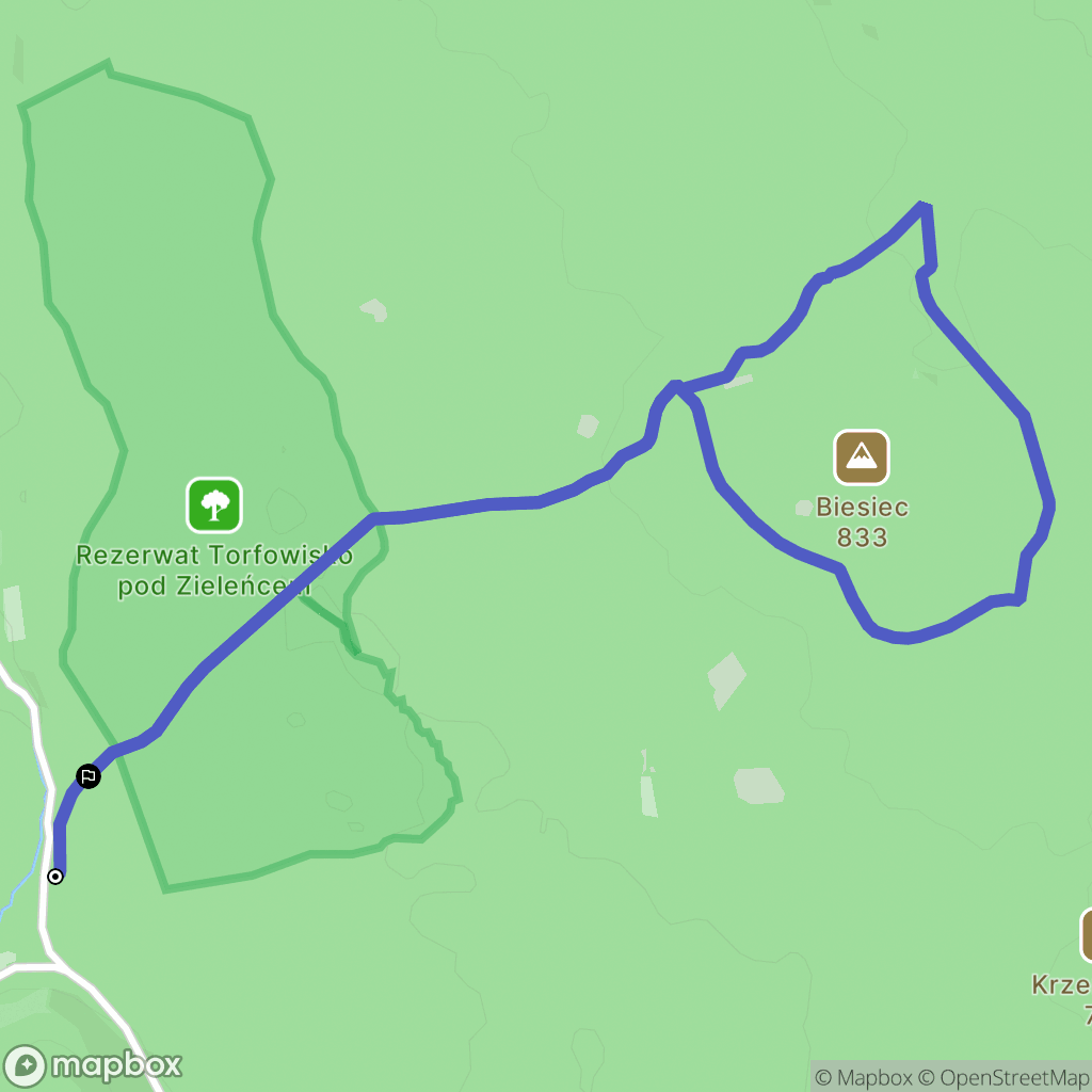Szczytna: mapa trasy - Poland