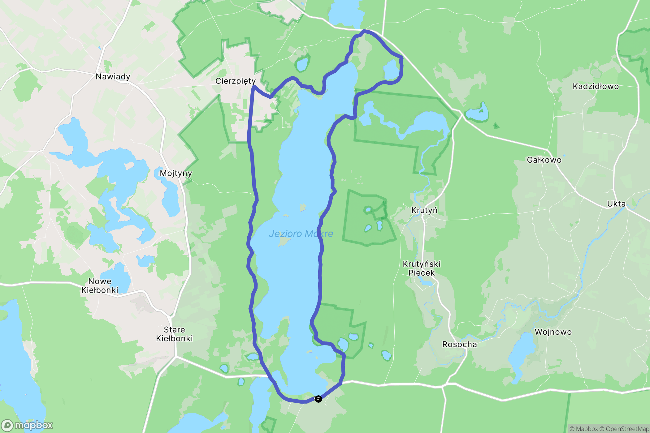 Zgon: mapa trasy - Poland