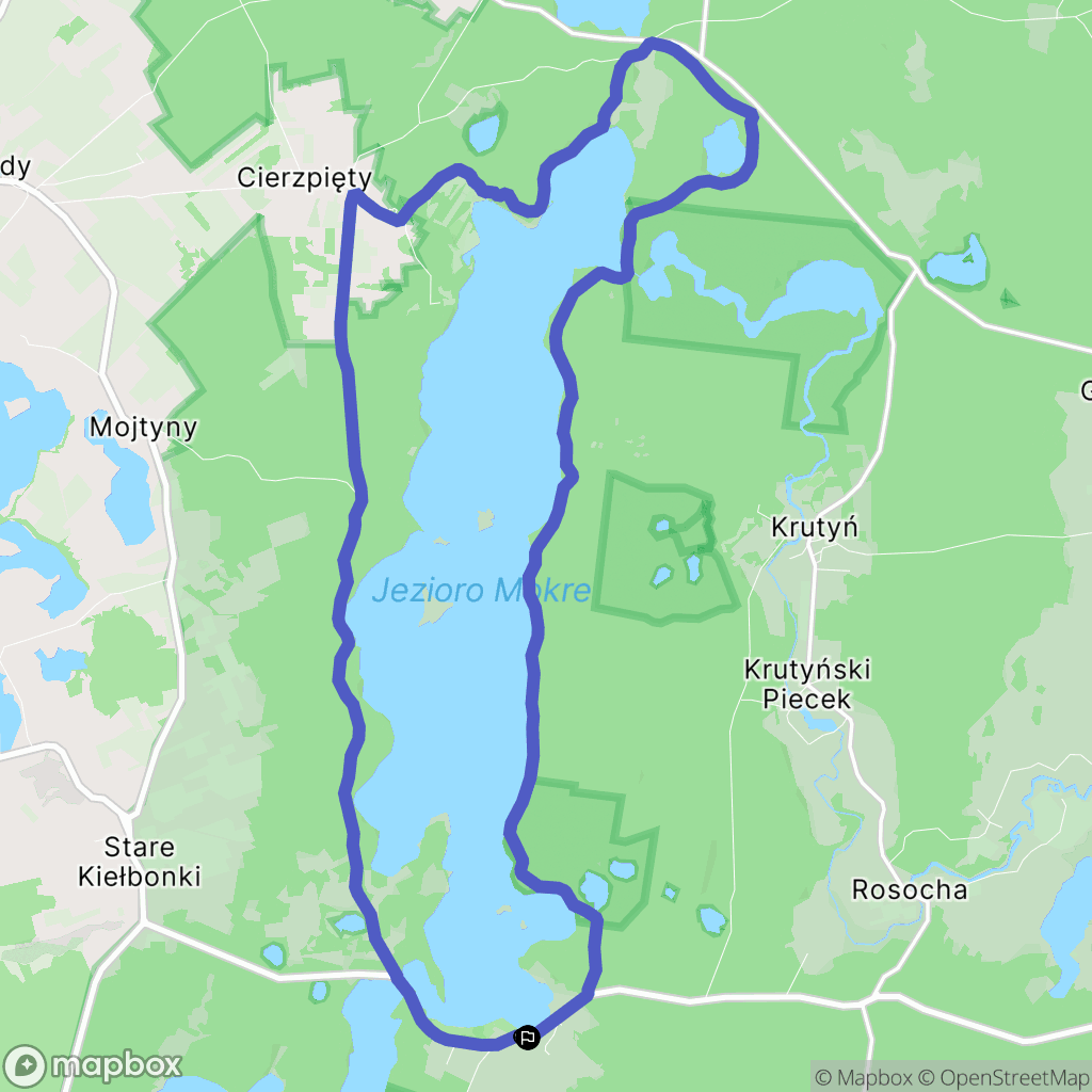 Zgon: mapa trasy - Poland