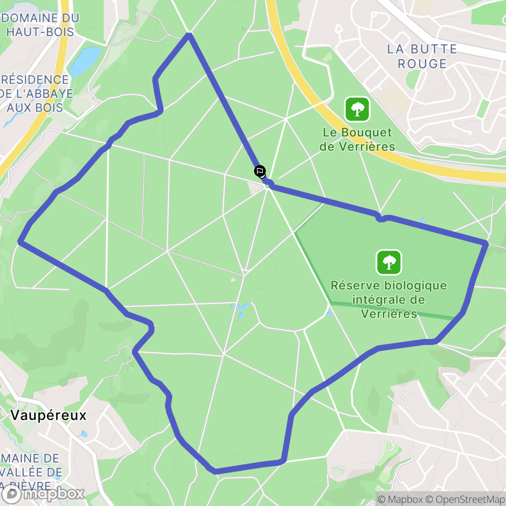 Verrières-le-Buisson : carte du parcours de randonnée - France