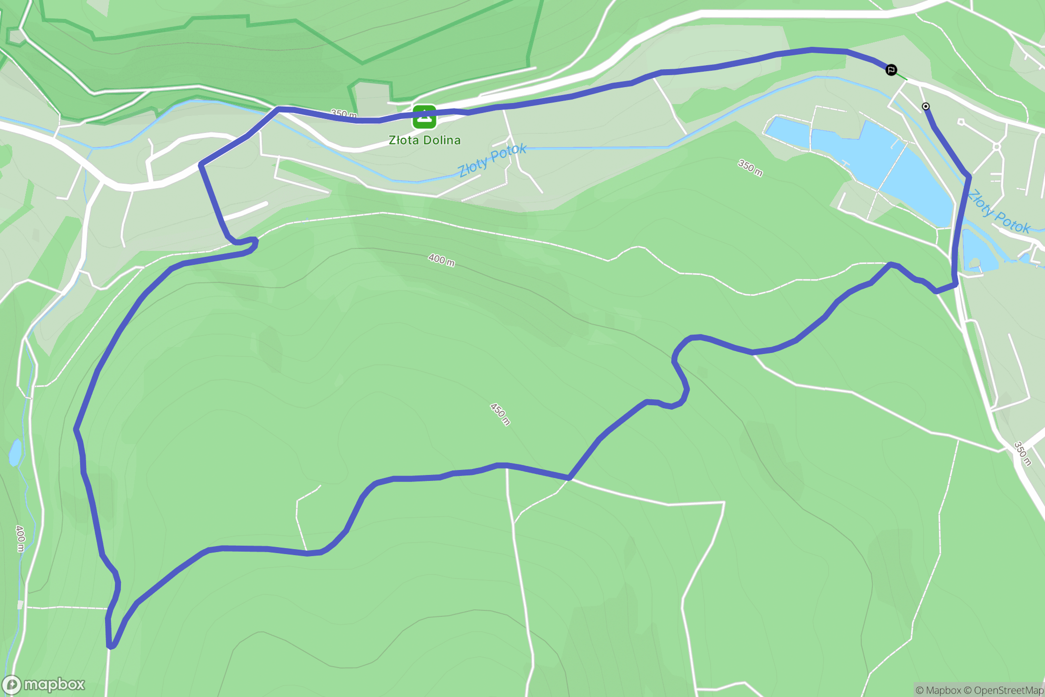 Pokrzywna: mapa trasy - Poland