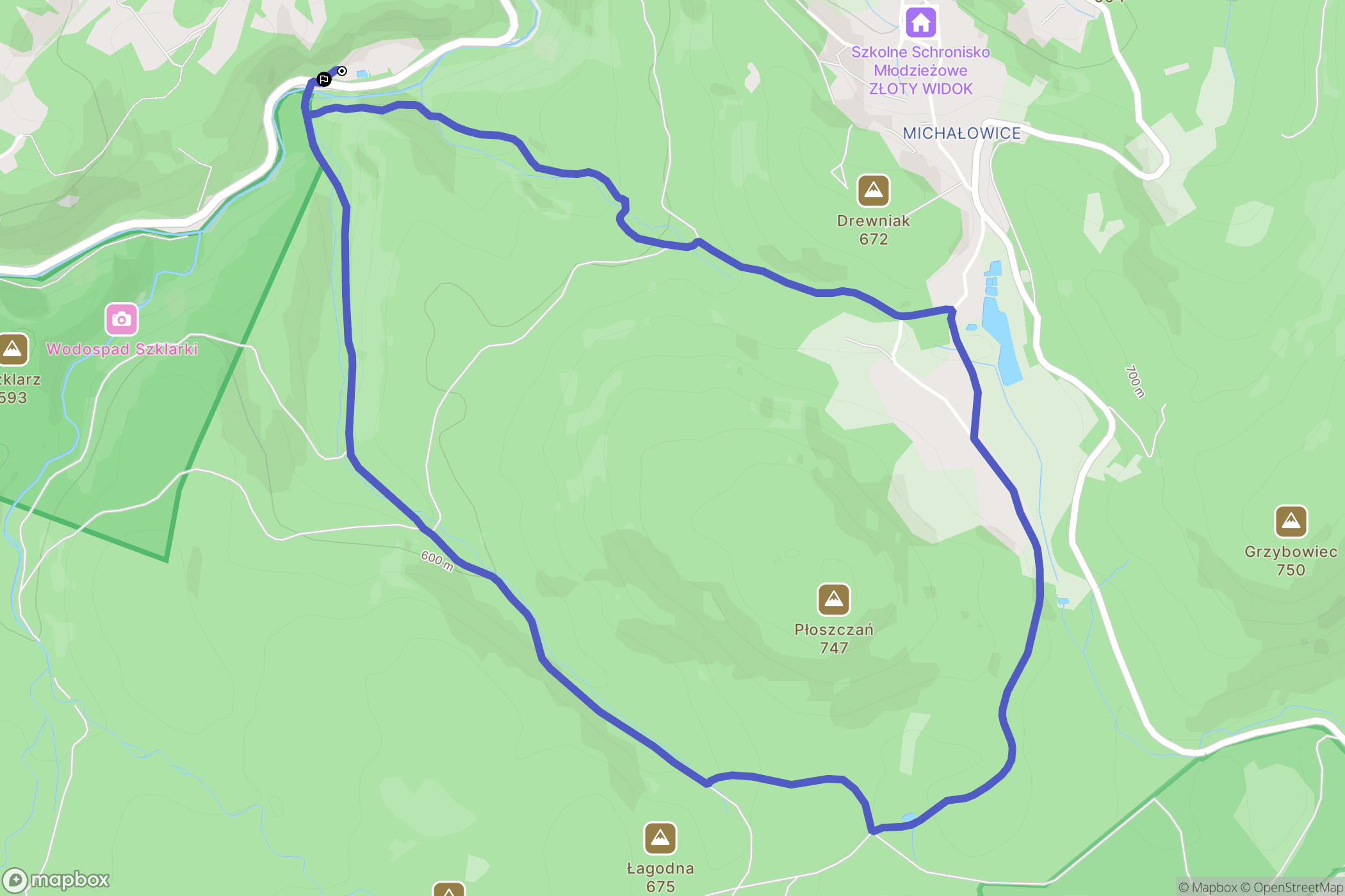 Piechowice: mapa trasy - Poland