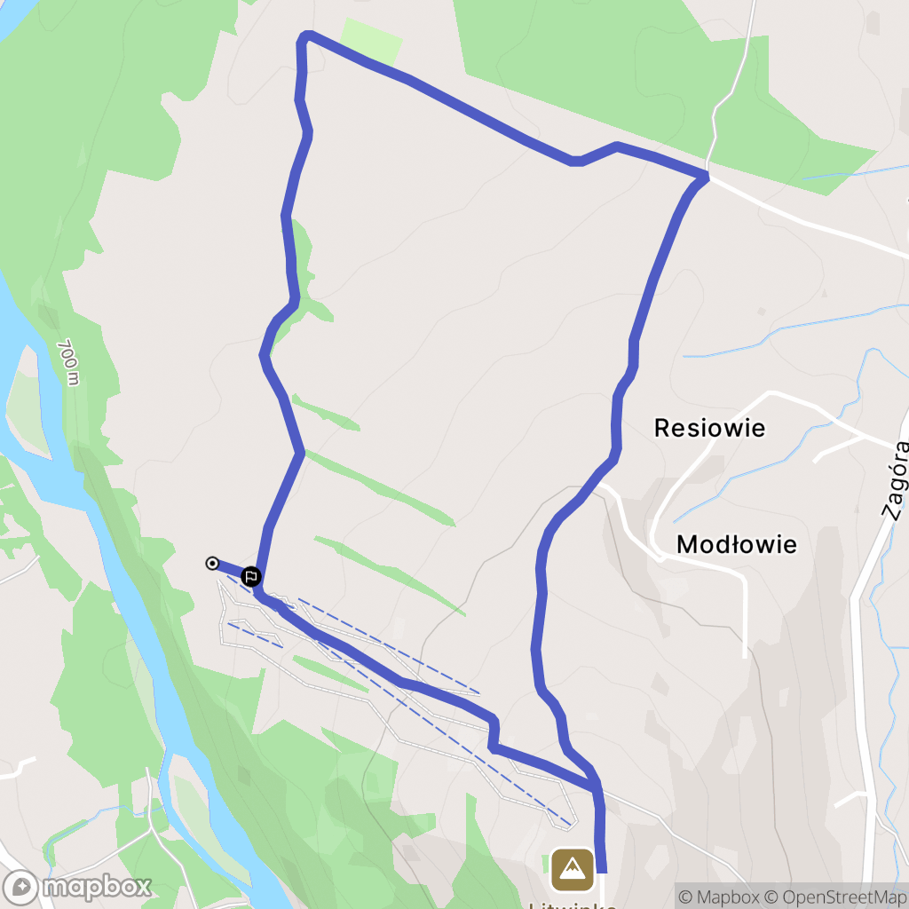 Czarna Góra: mapa trasy - Poland