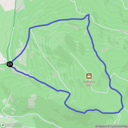 Goszów: mapa trasy - Poland