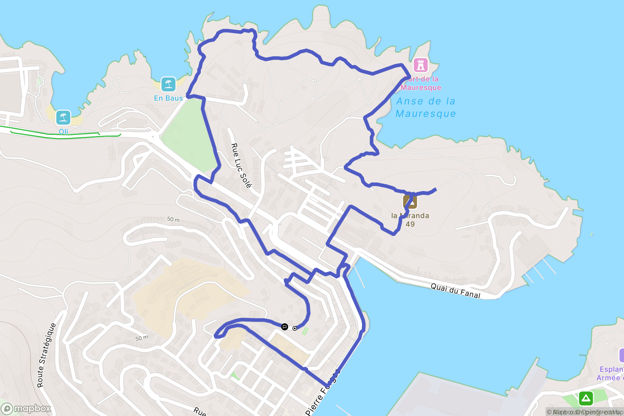 Port-Vendres : carte du parcours de randonnée - France