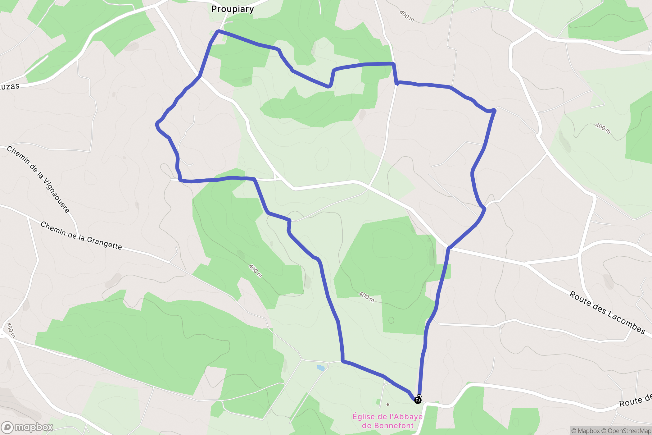 Arnaud-Guilhem : carte du parcours de randonnée - France