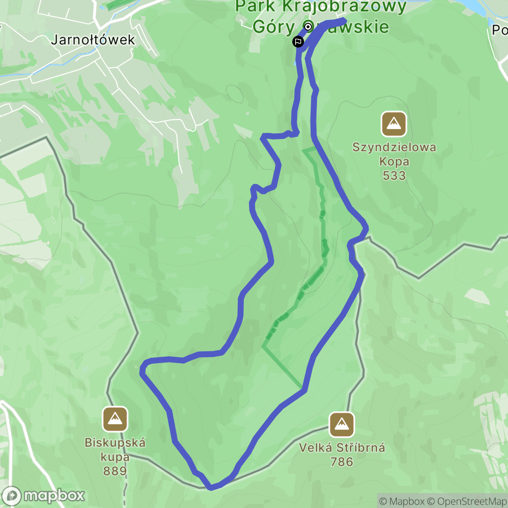 Pokrzywna: mapa trasy - Poland