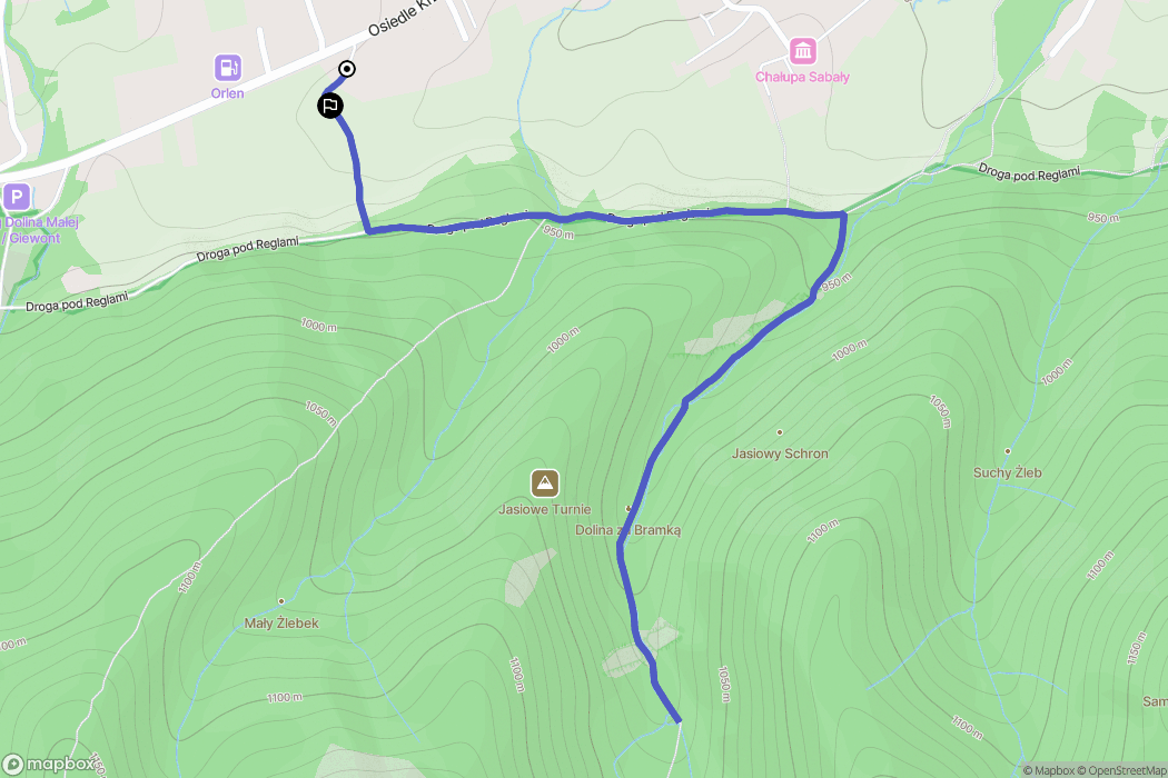 Zakopane: mapa trasy - Poland