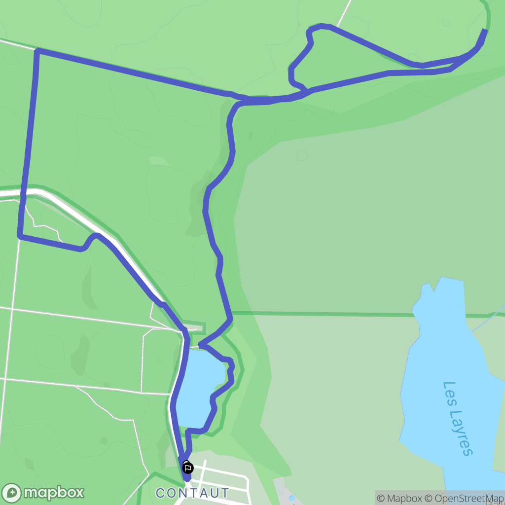 Hourtin : carte du parcours de randonnée - France