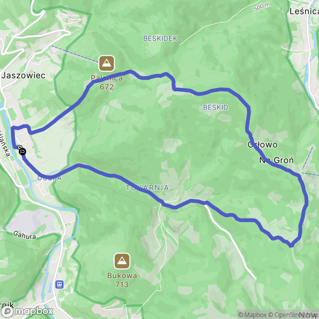 Ustroń: mapa trasy - Poland