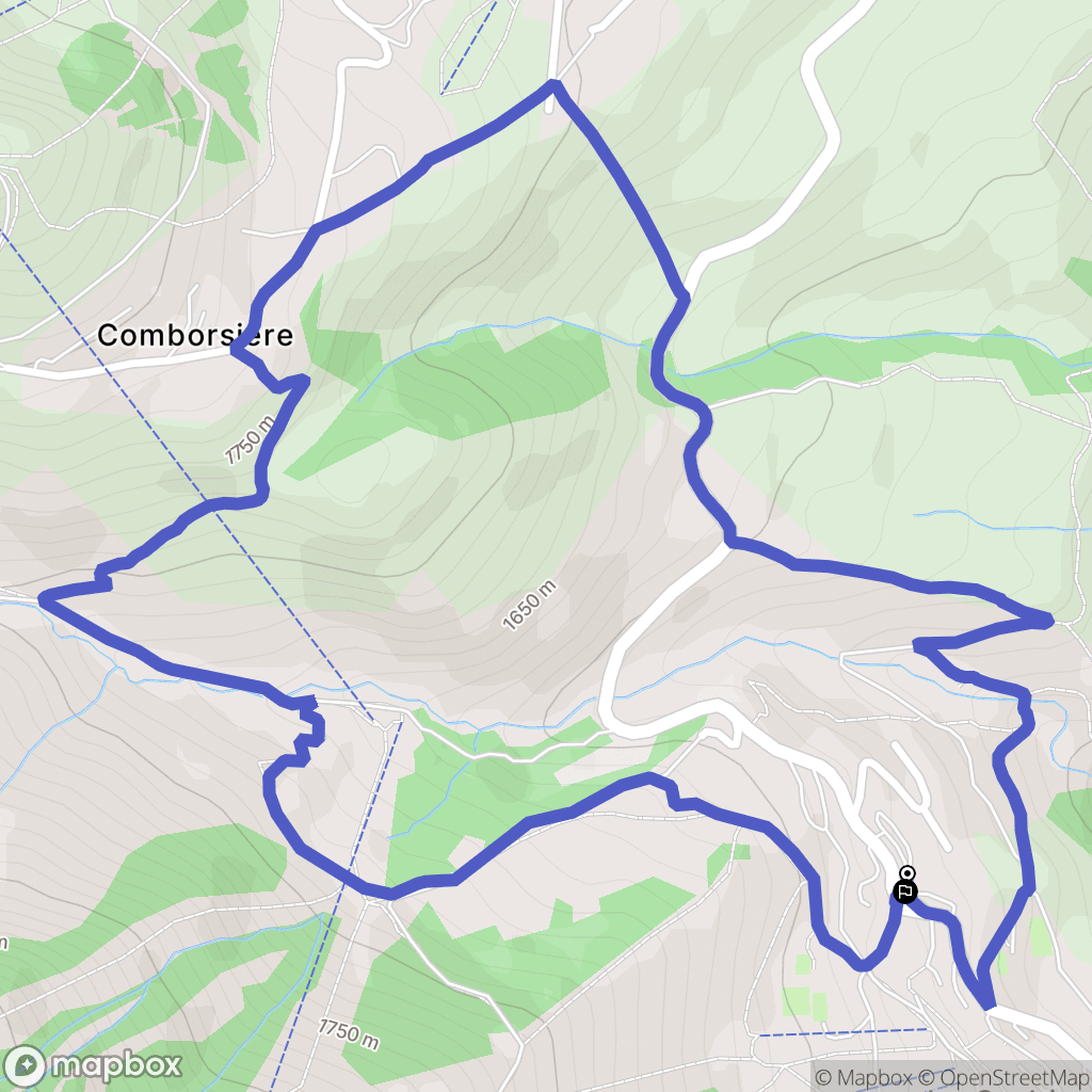 Villarembert : carte du parcours de randonnée - France