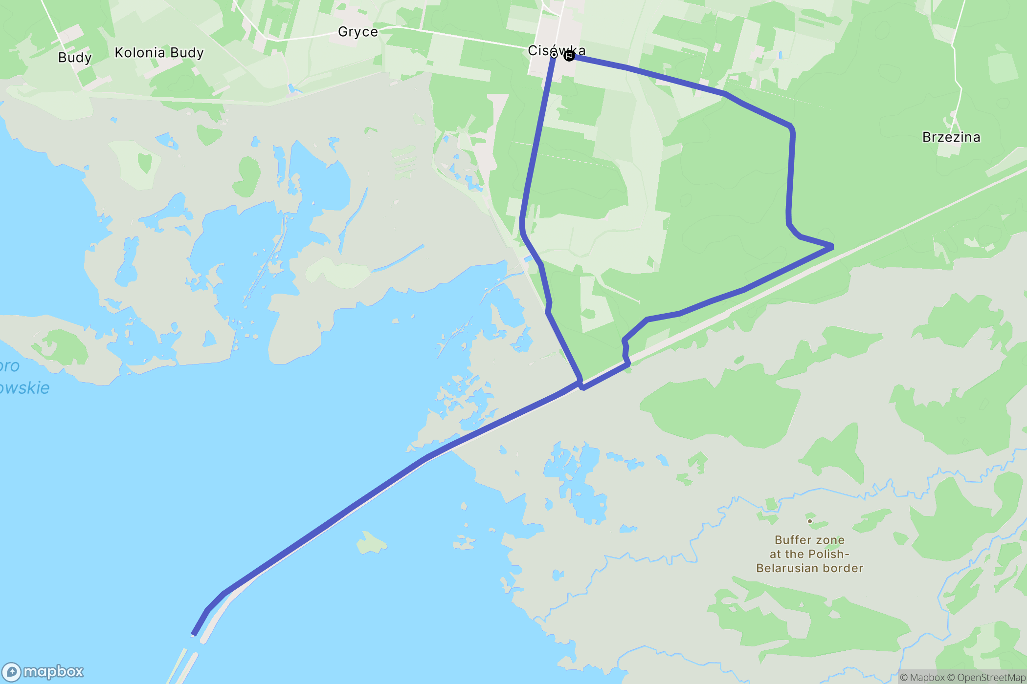 Cisówka: mapa trasy - Poland