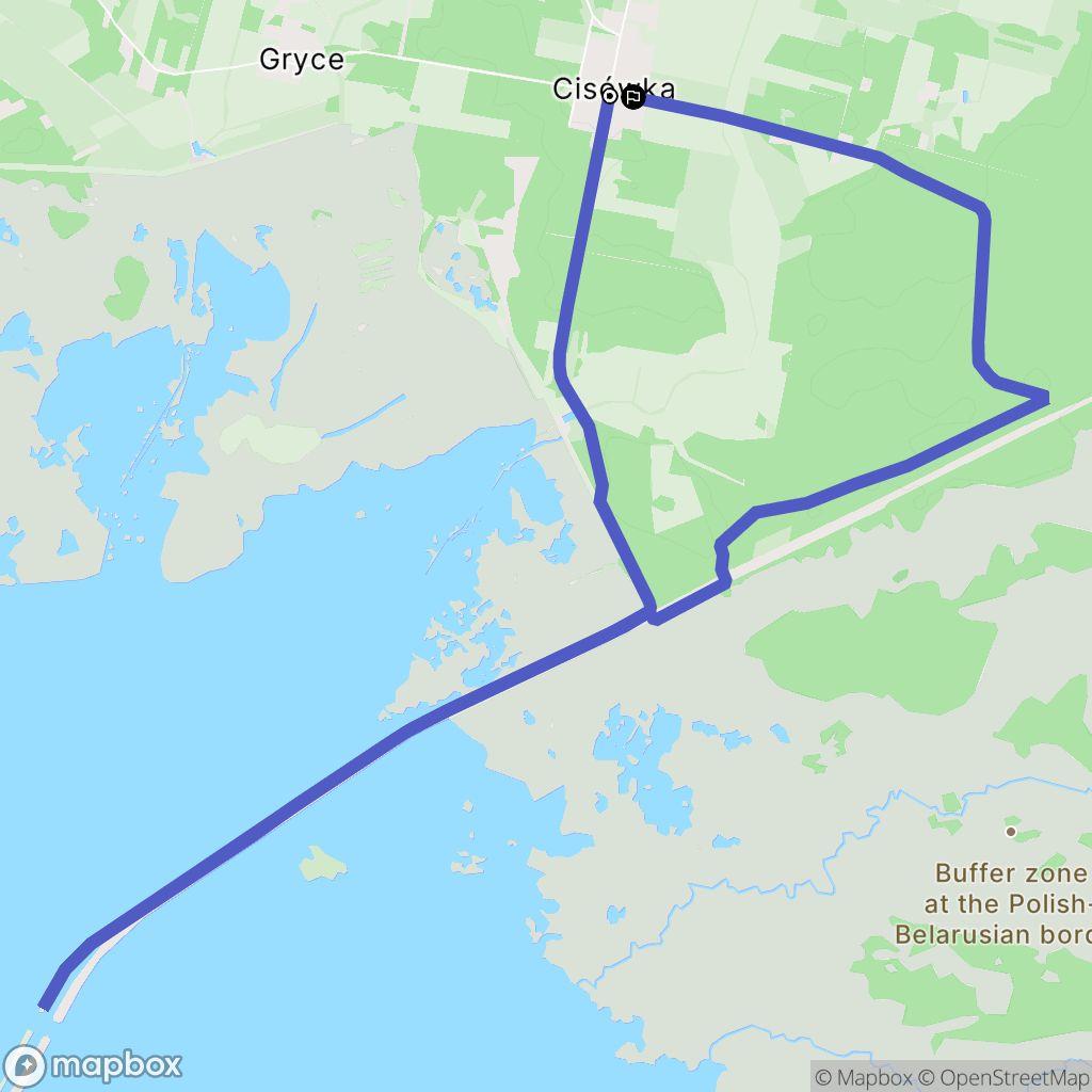 Cisówka: mapa trasy - Poland