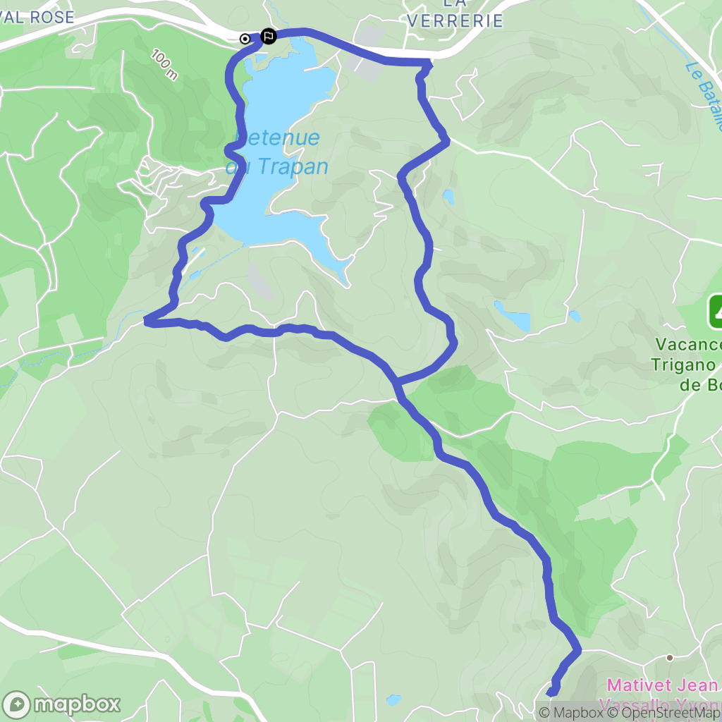 Bormes-les-Mimosas : carte du parcours de randonnée - France