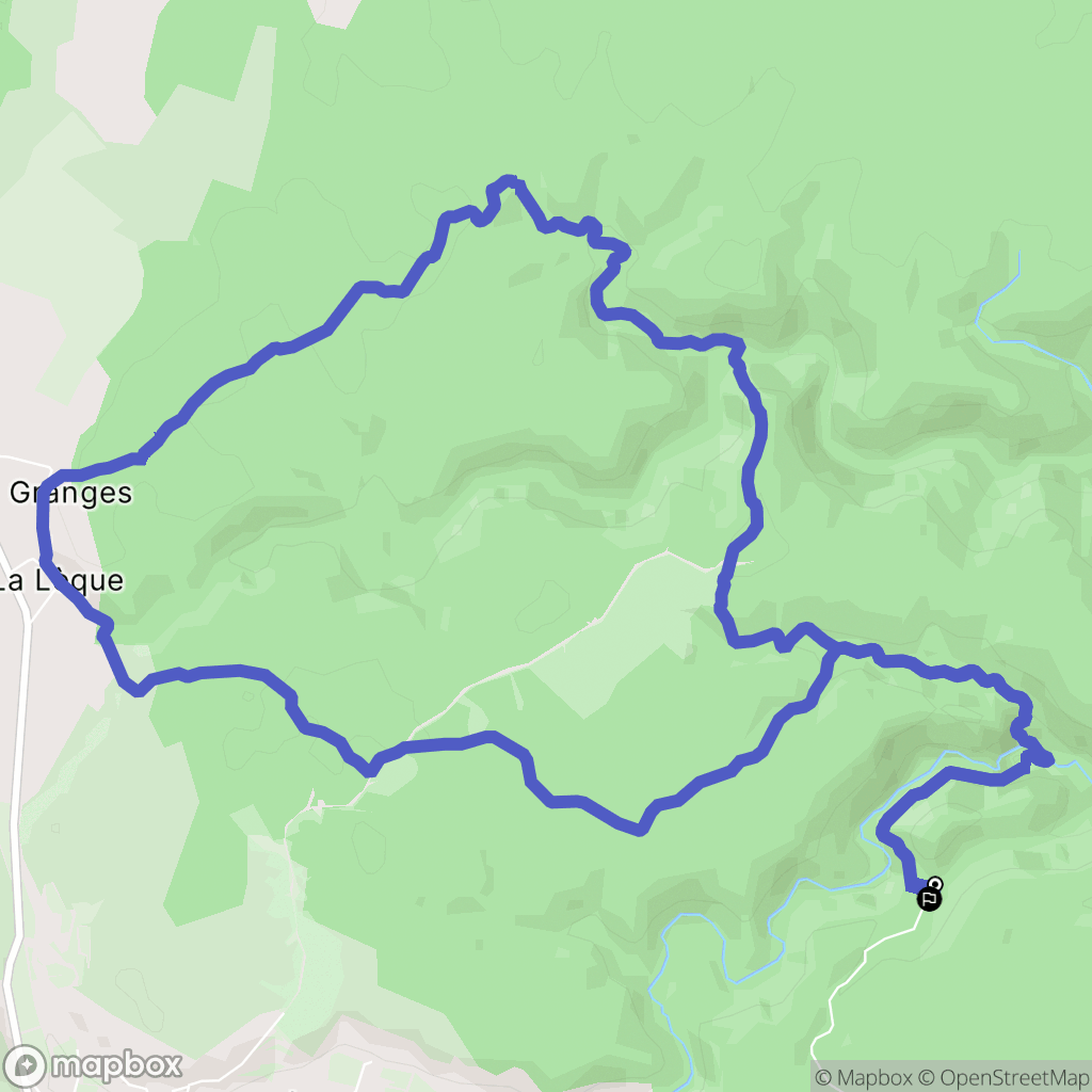 Lussan : carte du parcours de randonnée - France