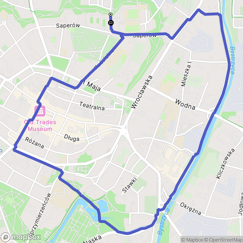 Świdnica: mapa trasy - Poland