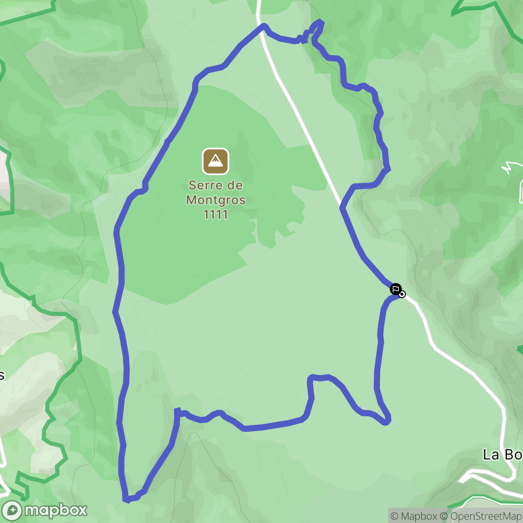 Le Pompidou : carte du parcours de randonnée - France