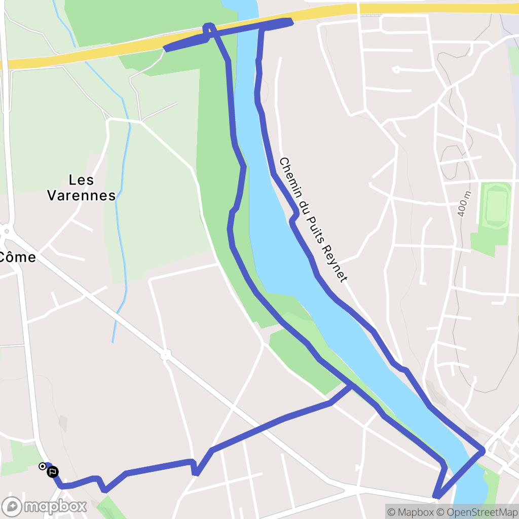 Saint-Just-Saint-Rambert : carte du parcours de randonnée - France