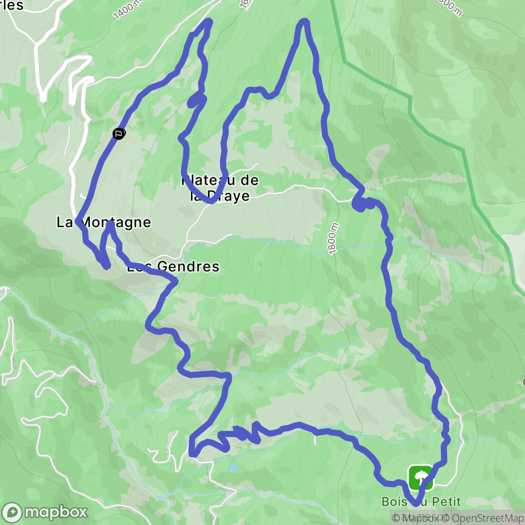 Crots : carte du parcours de randonnée - France