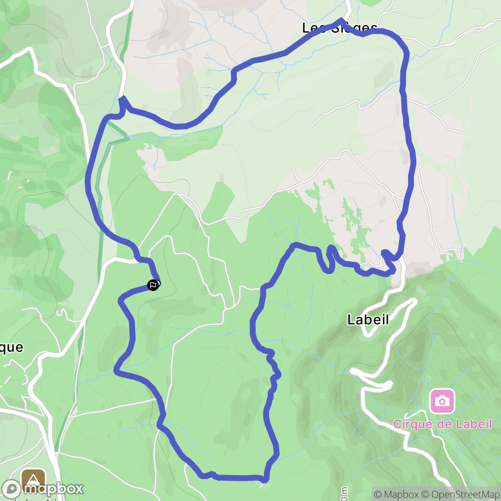 Lauroux : carte du parcours de randonnée - France