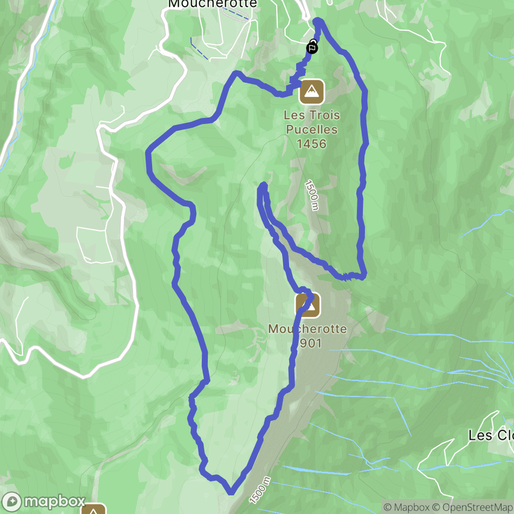 Saint-Nizier-du-Moucherotte : carte du parcours de randonnée - France