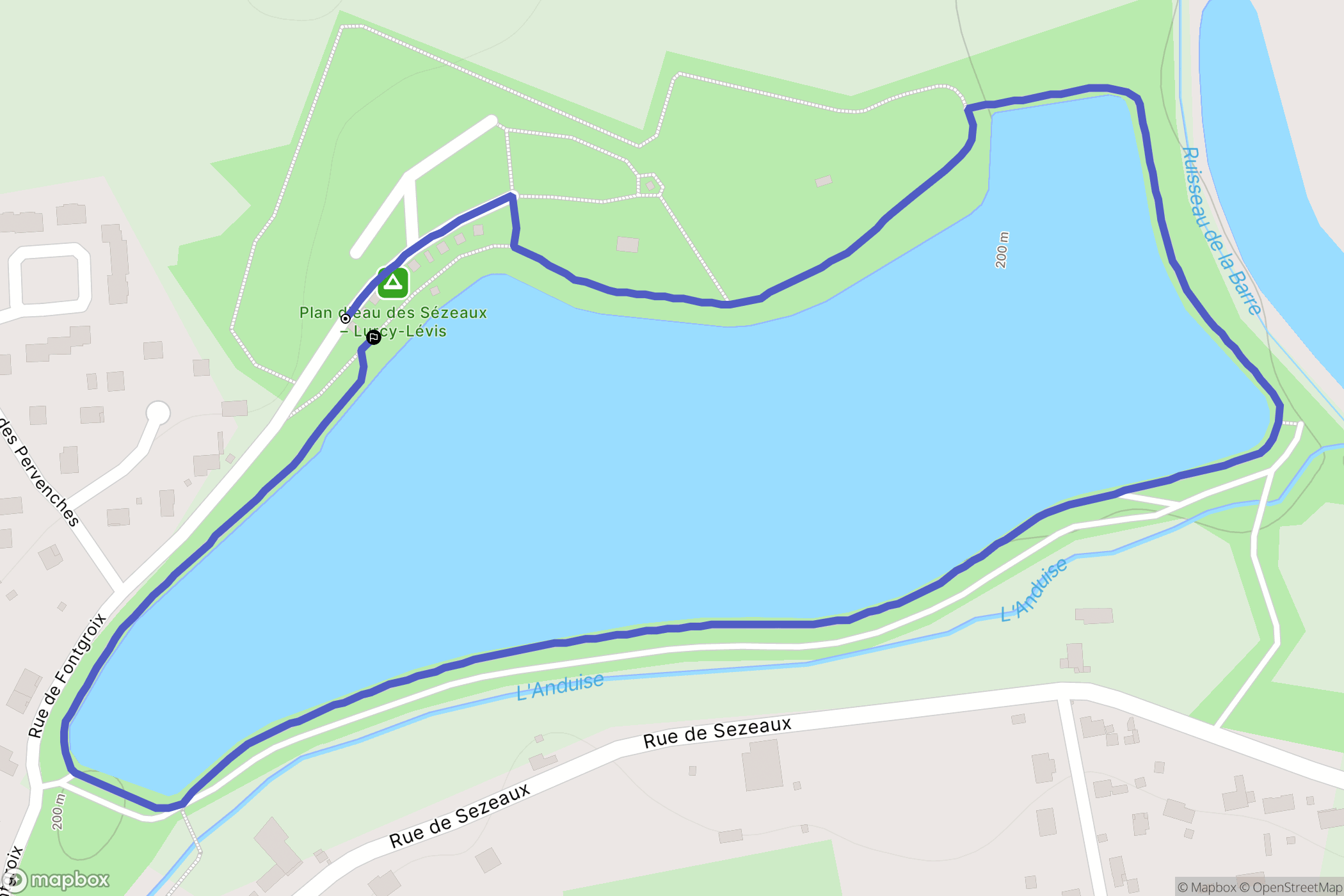 Lurcy-Lévis : carte du parcours de randonnée - France