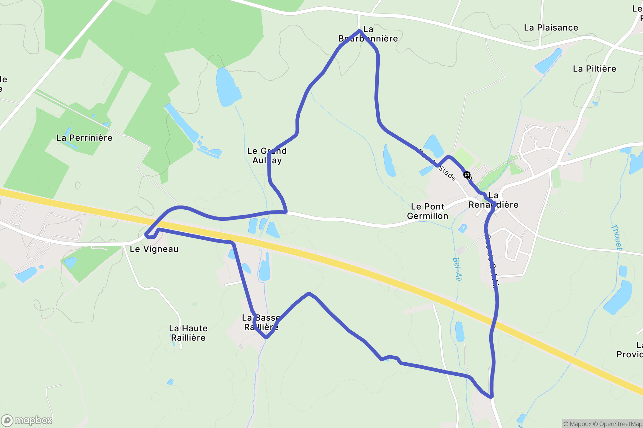 Sèvremoine : carte du parcours de randonnée - France
