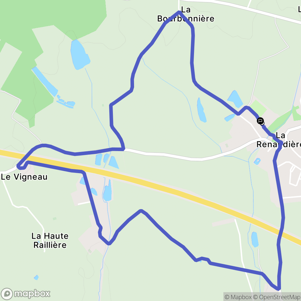 Sèvremoine : carte du parcours de randonnée - France