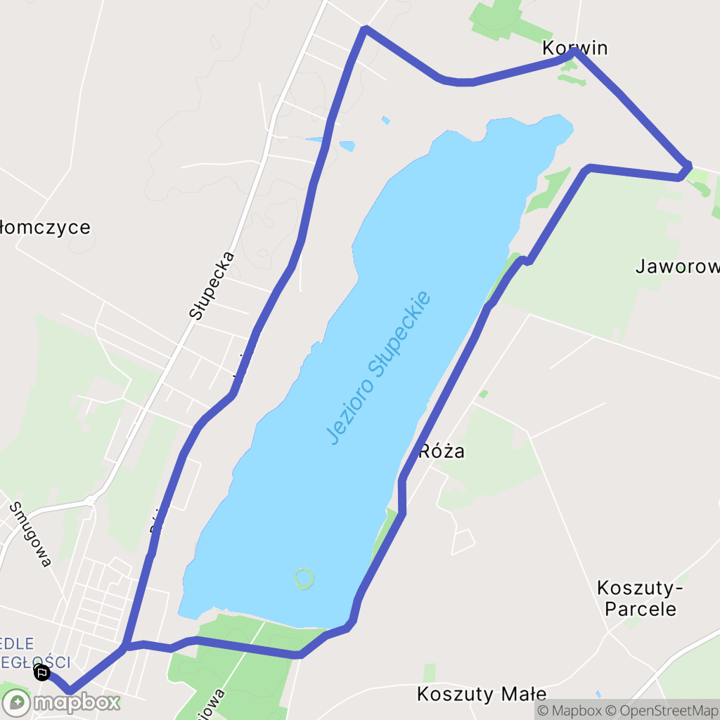 Słupca: mapa trasy - Poland