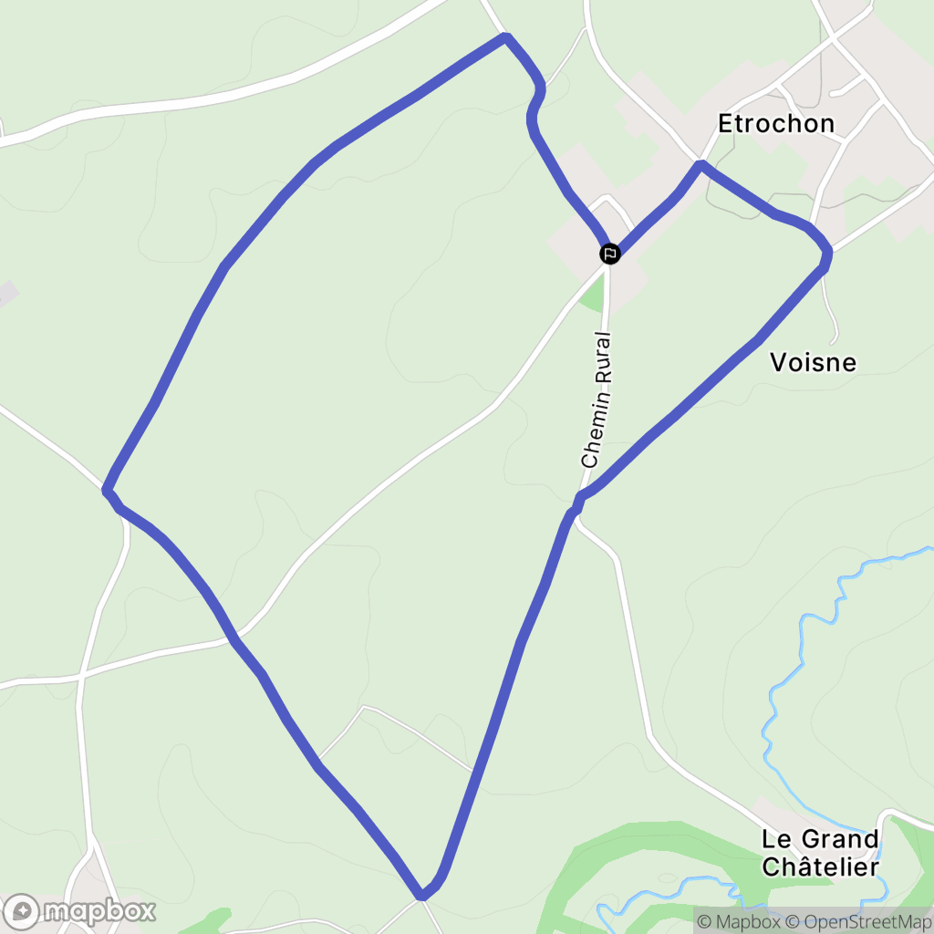 Périgné : carte du parcours de randonnée - France