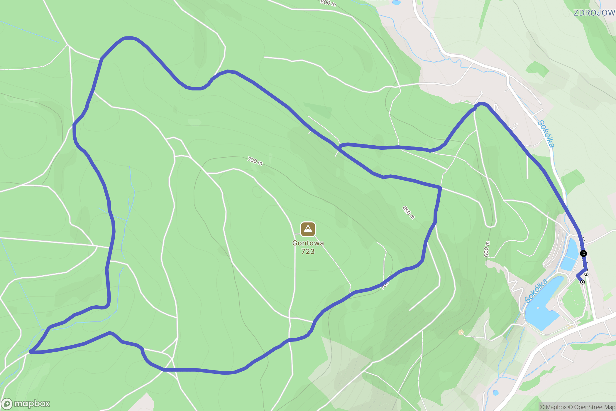Ludwikowice Kłodzkie: mapa trasy - Poland