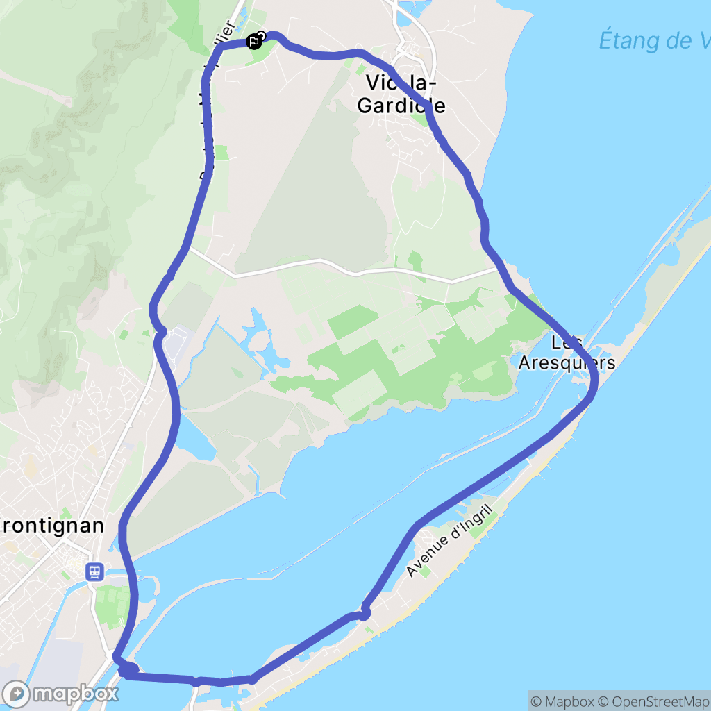 Vic-la-Gardiole : carte du parcours de randonnée - France