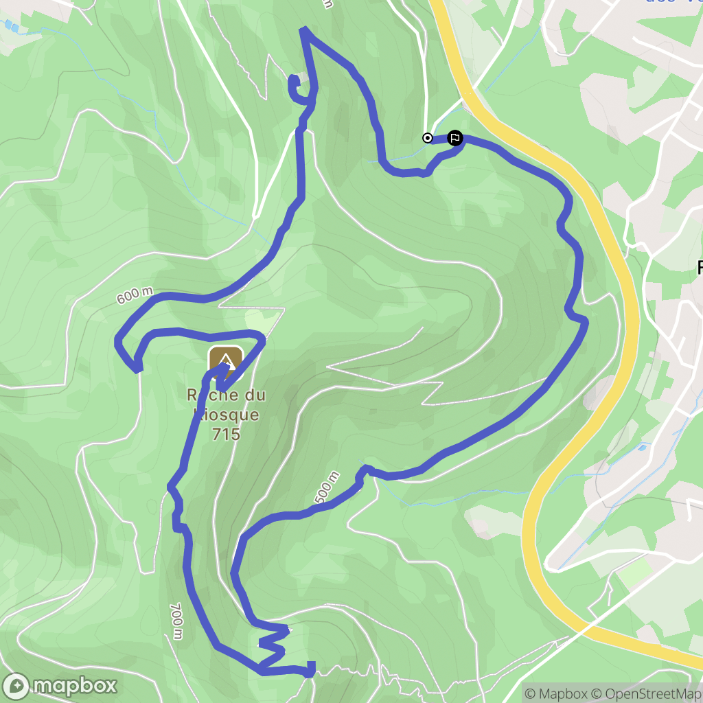 Saint-Dié-des-Vosges : carte du parcours de randonnée - France