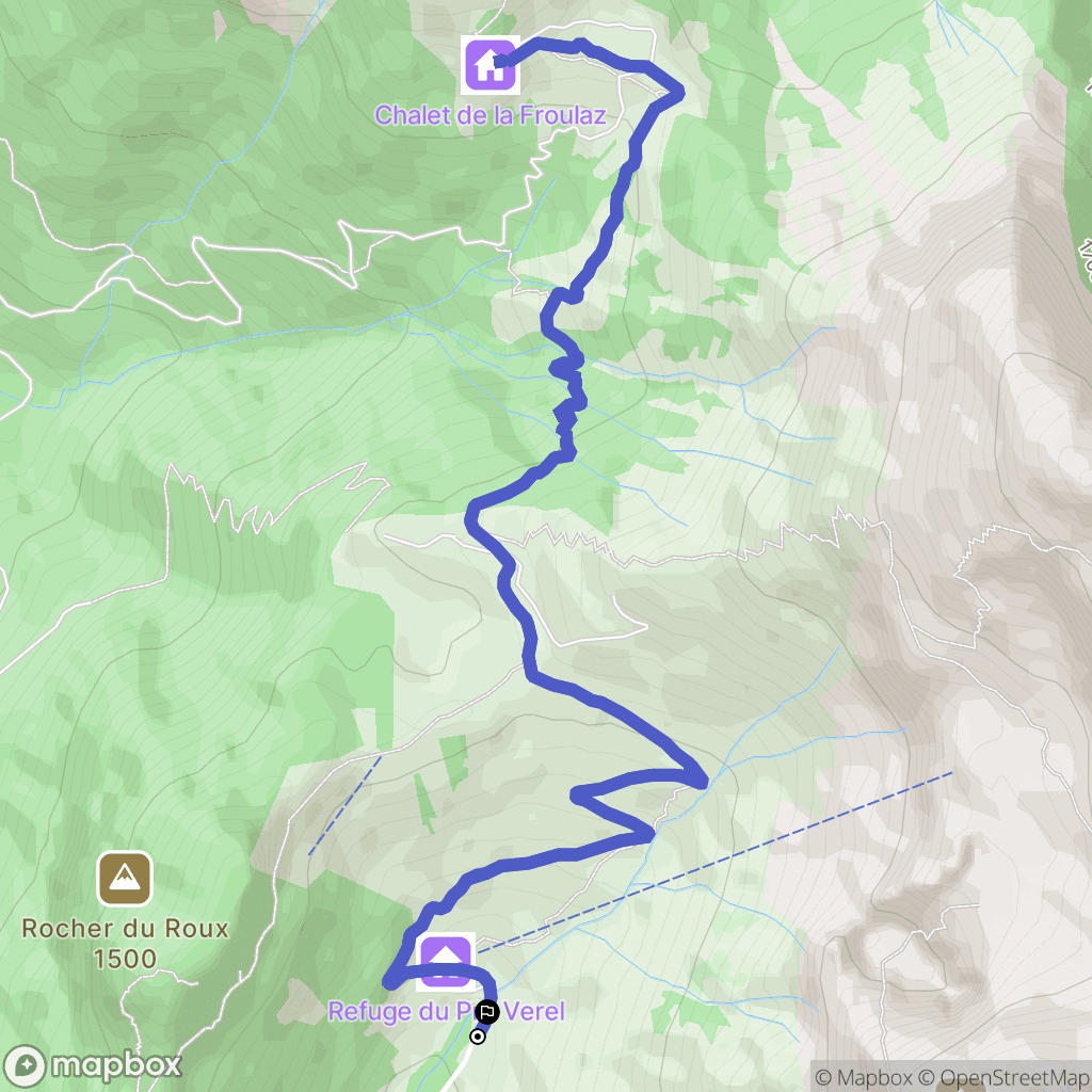Talloires-Montmin : carte du parcours de randonnée - France