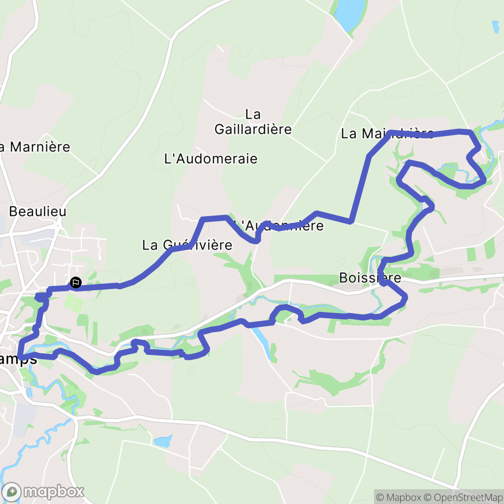 Mouchamps : carte du parcours de randonnée - France