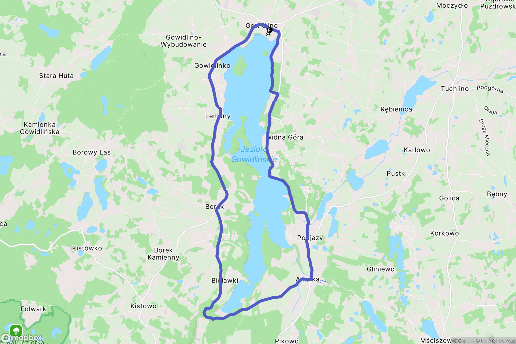 Gowidlino: mapa trasy - Poland