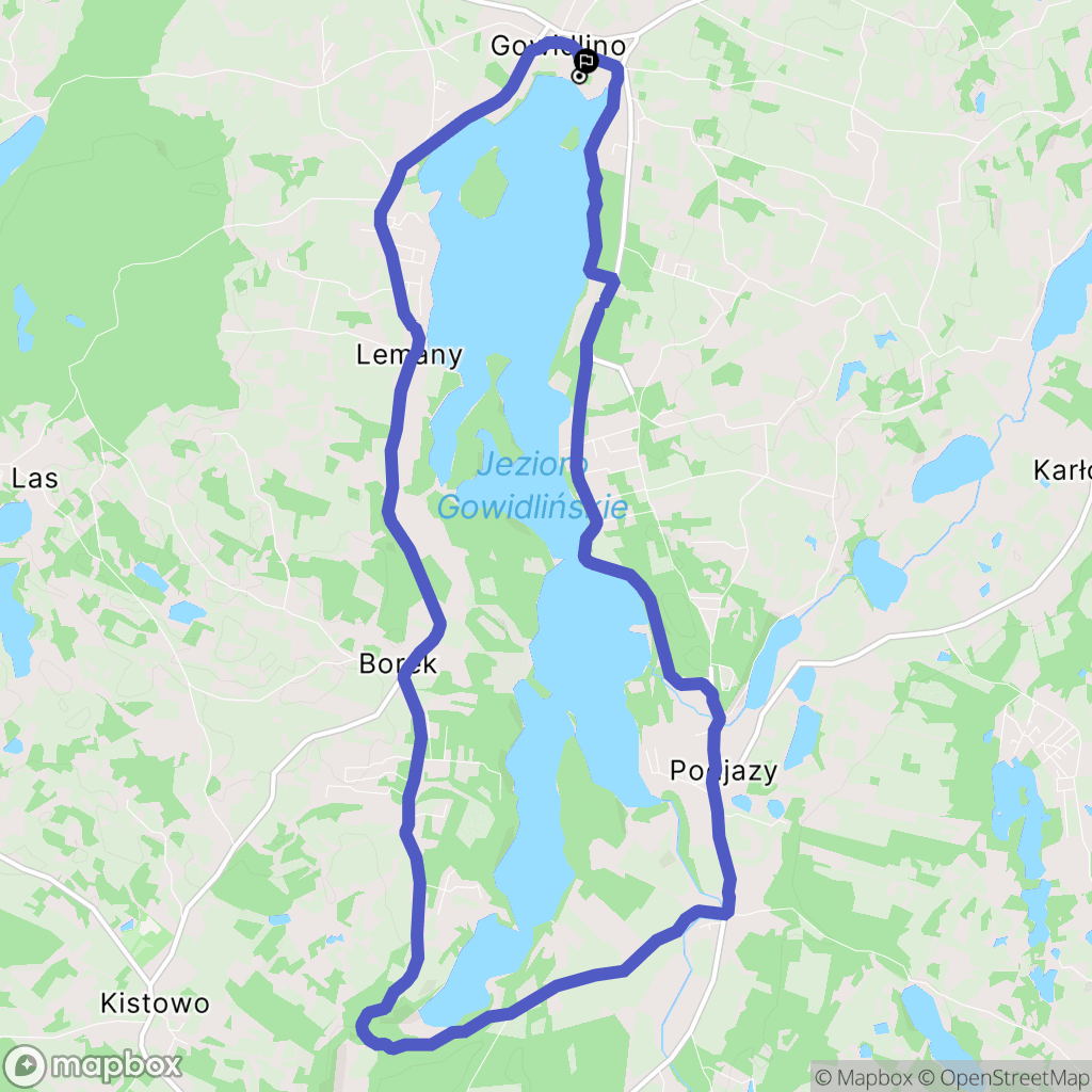 Gowidlino: mapa trasy - Poland