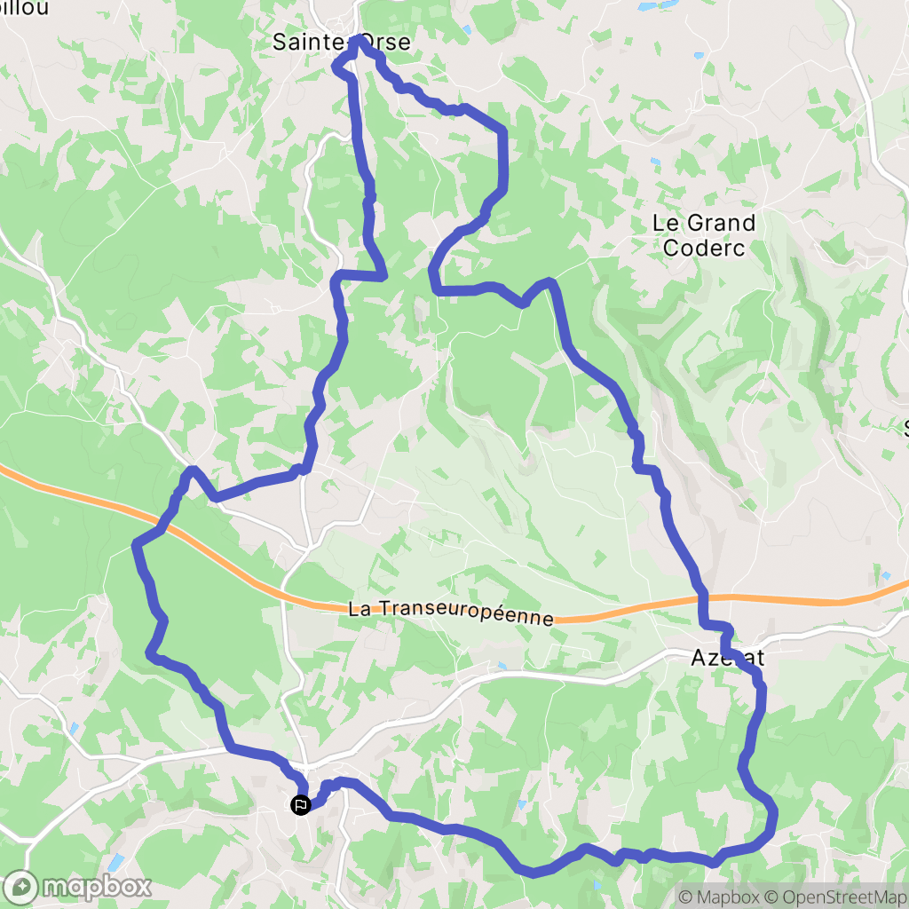 Thenon : carte du parcours de randonnée - France