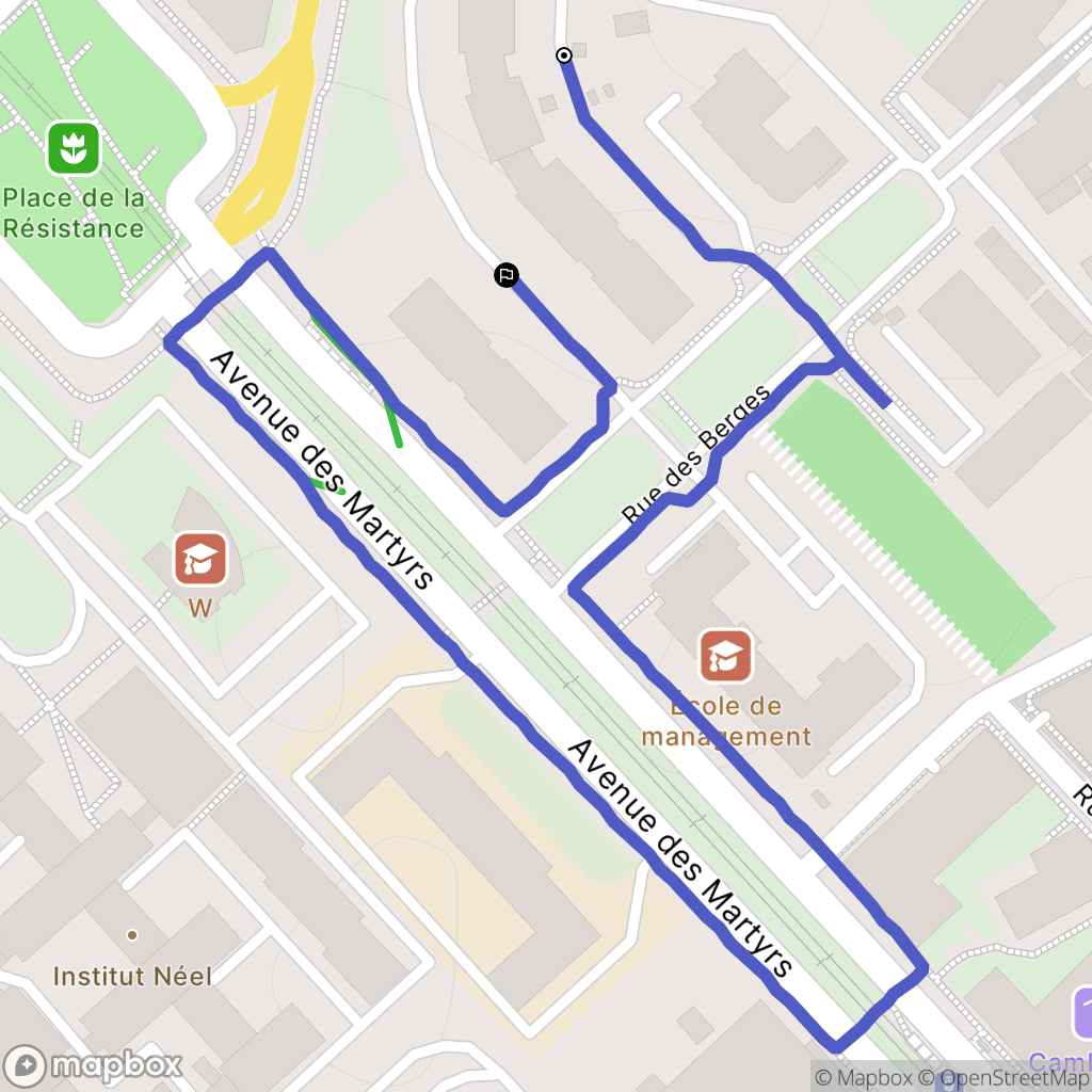 Grenoble : carte du parcours de randonnée - France