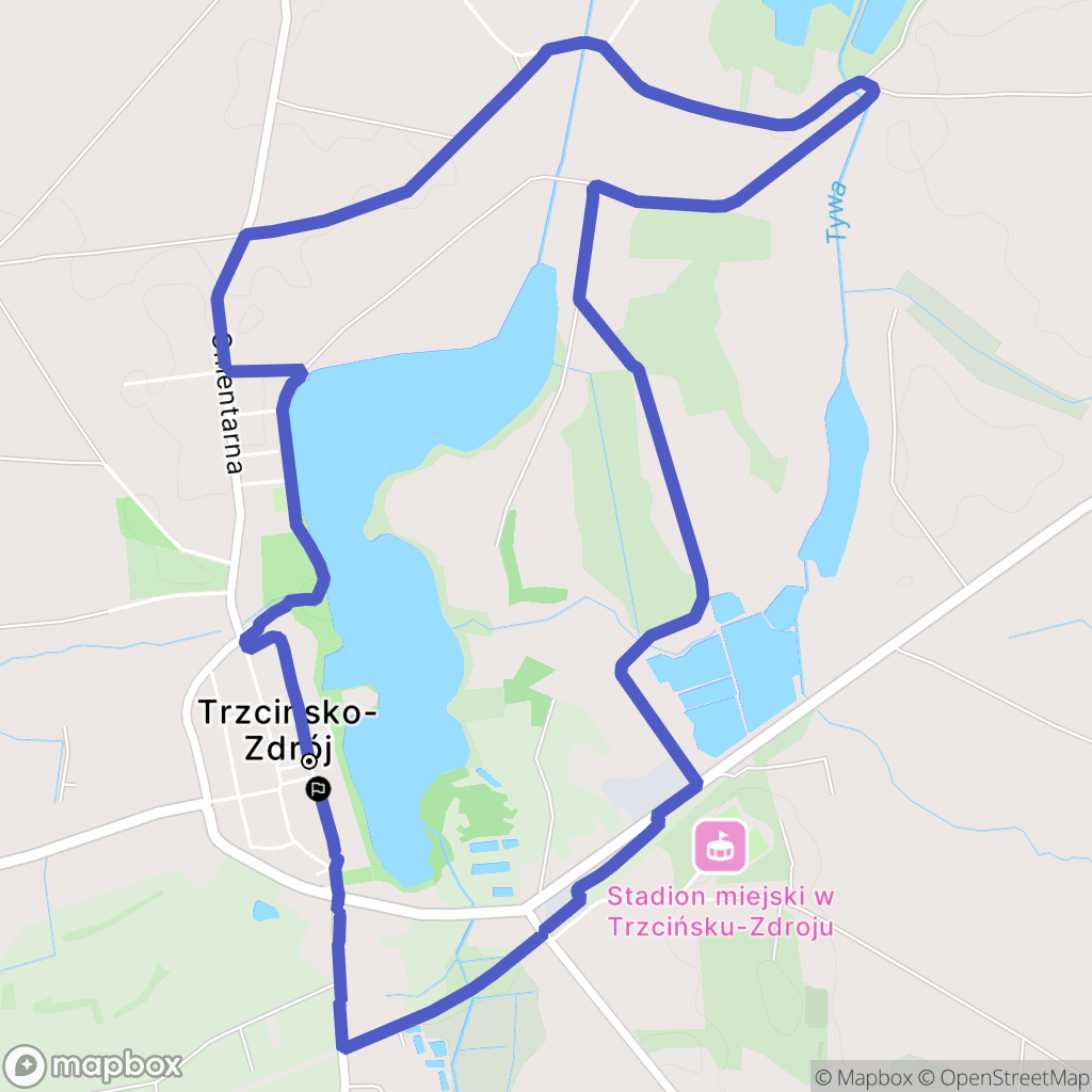 Trzcińsko-Zdrój: mapa trasy - Poland
