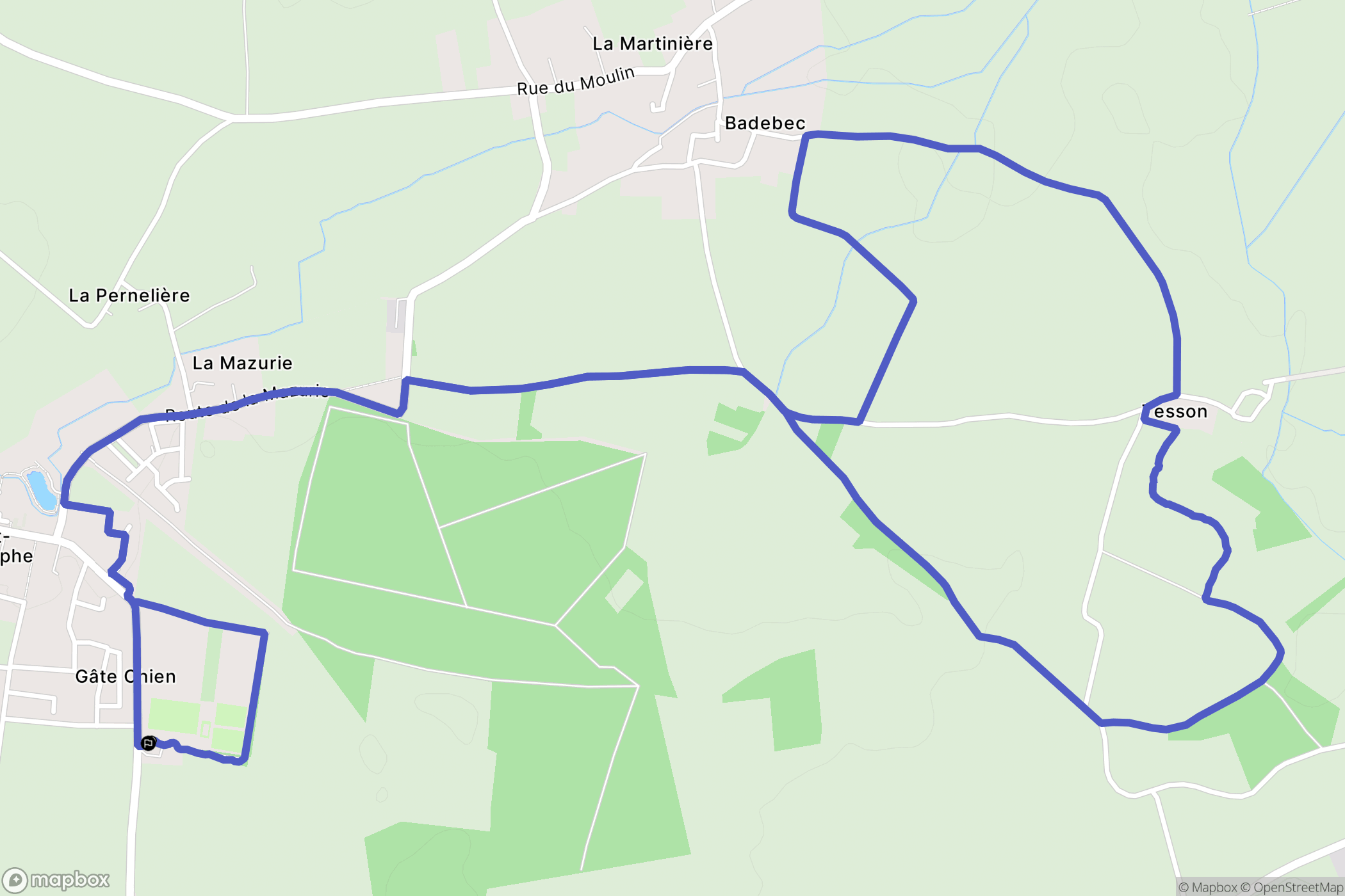 Saint-Christophe : carte du parcours de randonnée - France