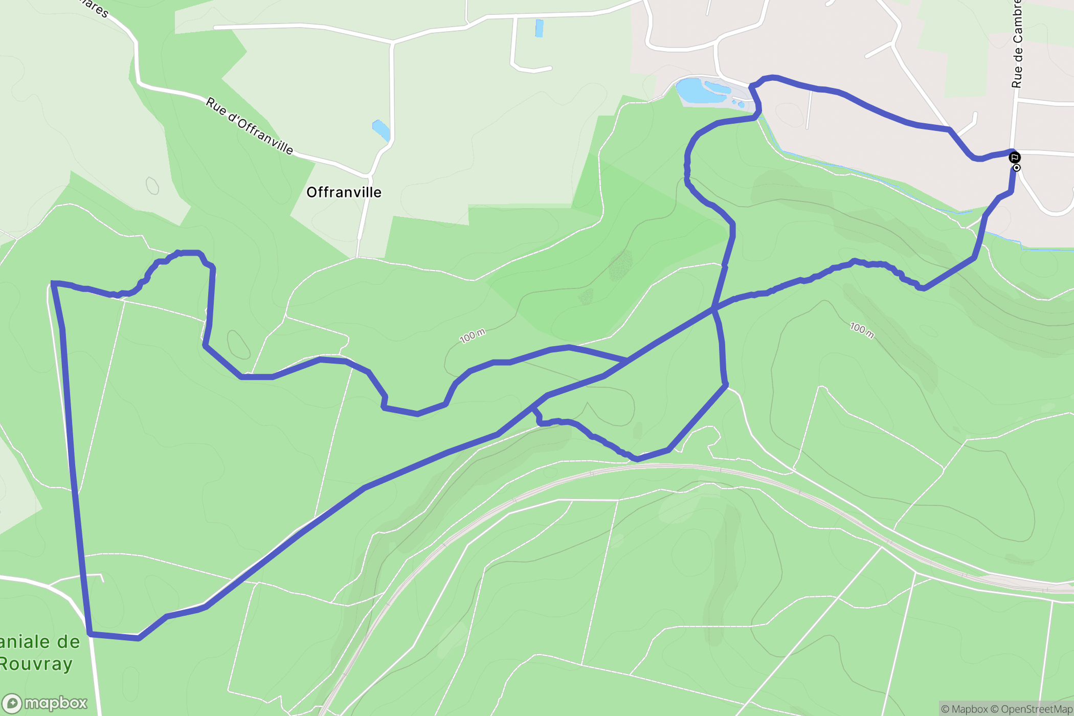 Saint-Ouen-de-Thouberville : carte du parcours de randonnée - France