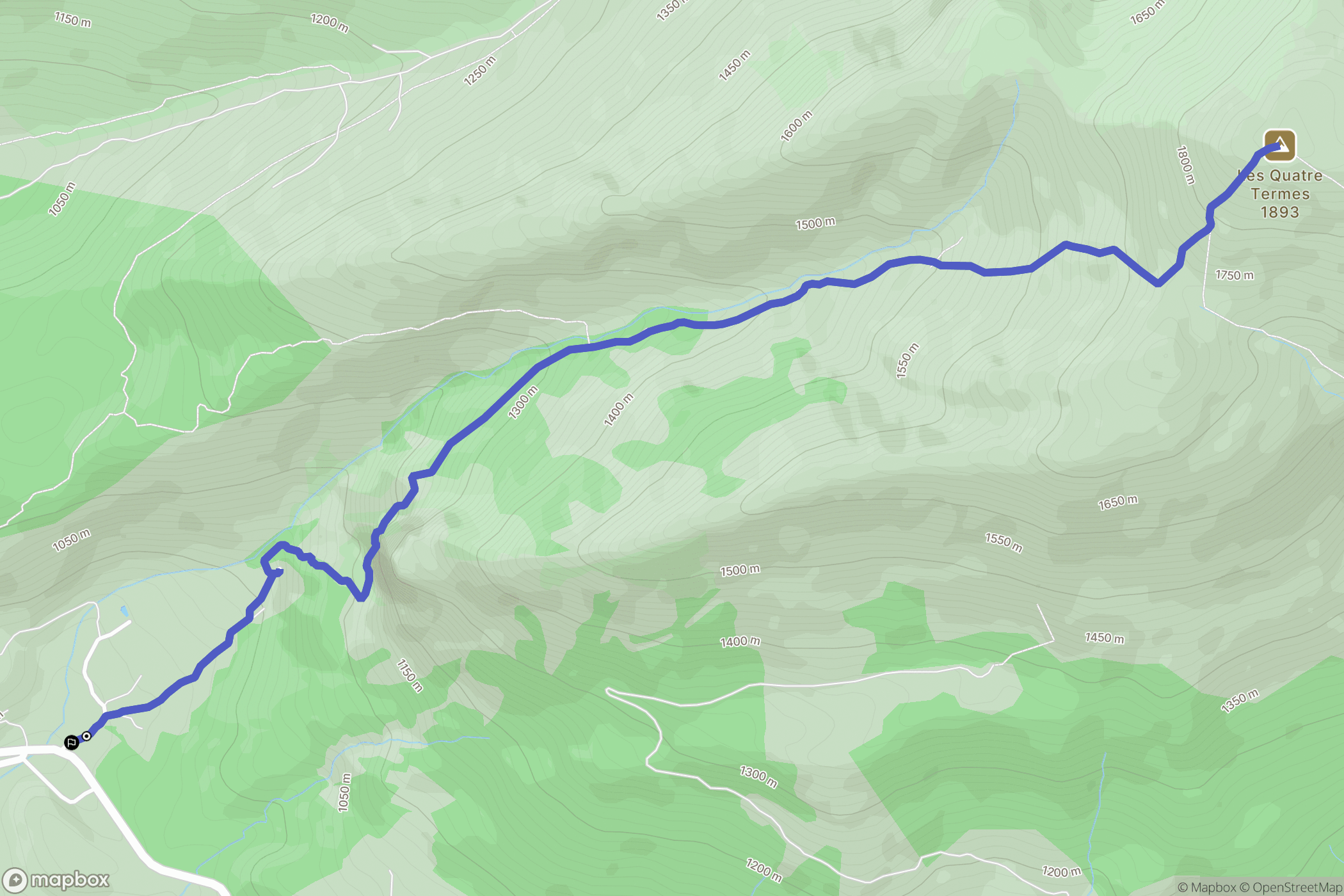 La Garde : carte du parcours de randonnée - France