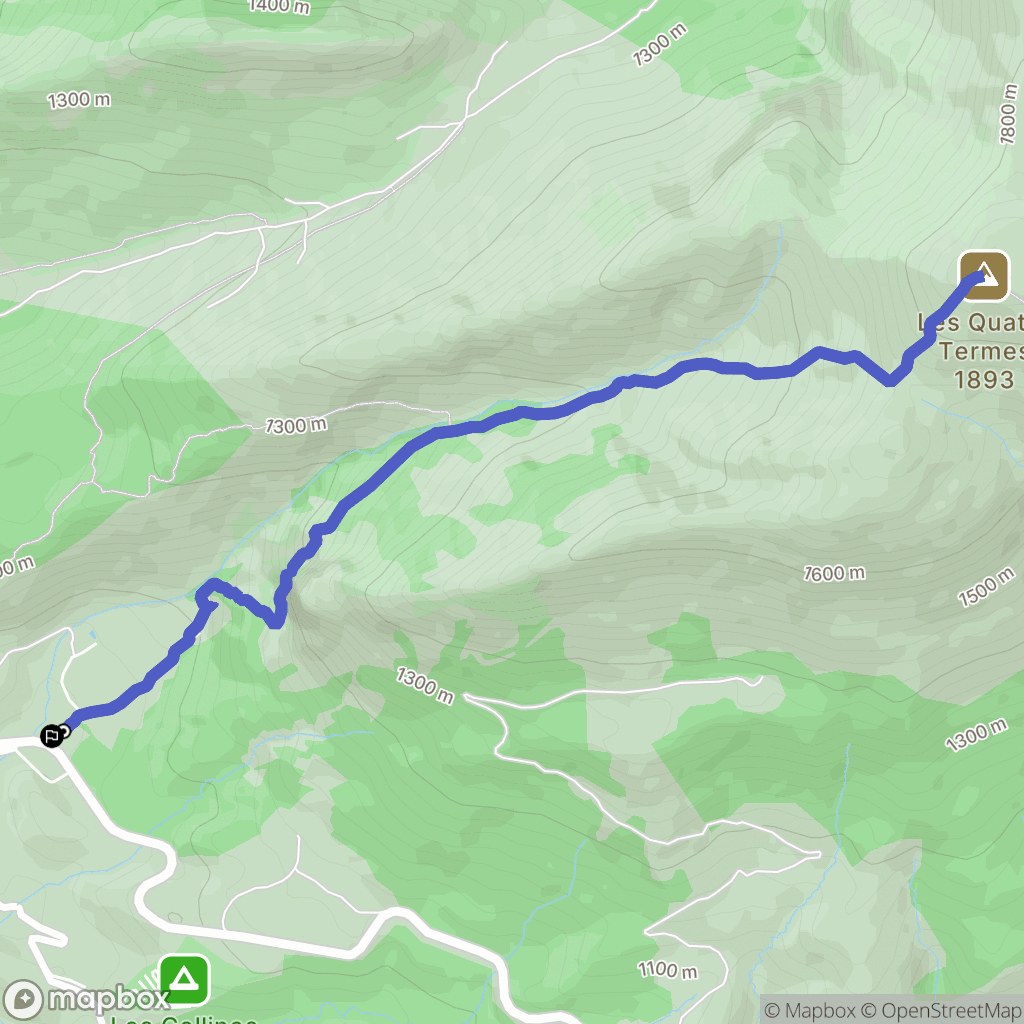 La Garde : carte du parcours de randonnée - France